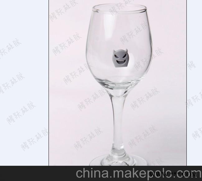 供应4款可爱动物硅胶吸盘酒杯标签 个性杯贴 PARTY酒会杯子记号图3