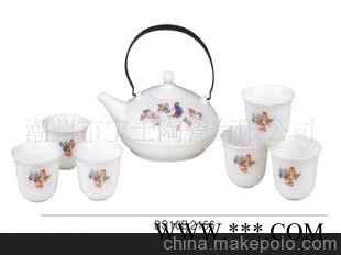 日月陶瓷茶具茶杯，礼品陶瓷茶具，精美陶瓷茶具套装7件套图1