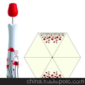 长沙玫瑰花瓶伞广告伞礼品伞图2