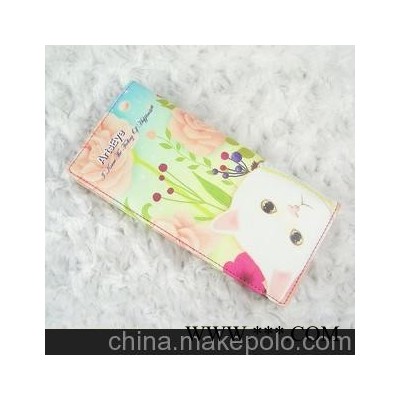 真皮\汇艺点睛\皮具\女士\钱包\意大利花式牛皮\彩猫类030大竖式