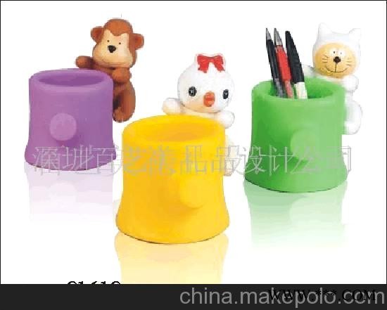 广告礼品笔筒-新颖笔筒-公仔笔筒(图)图1