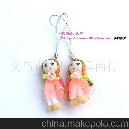 毛线女娃手机挂件 手机链绳手机饰品 广告礼品图1