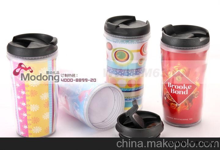供应膳魔师杯子 广告礼品杯 促销广告杯 星巴克随手杯 塑料广告杯图4