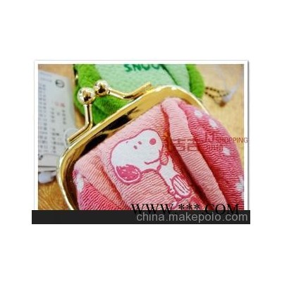 吉吉小镇 迪斯尼正品 snoopy哇嘴零钱包 绉布硬币包
