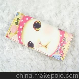 真皮\汇艺点睛\皮具\女士\钱包\意大利花式牛皮\彩猫类034大竖式图1