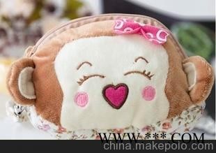 C011大头双拉包 毛绒布艺零钱包 韩版卡通包包 手机包 火爆