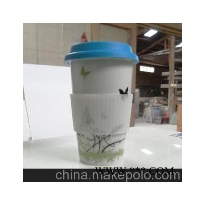 厂家直销双层陶瓷杯子 批发星巴克随手杯 定做出口外贸广告礼品杯