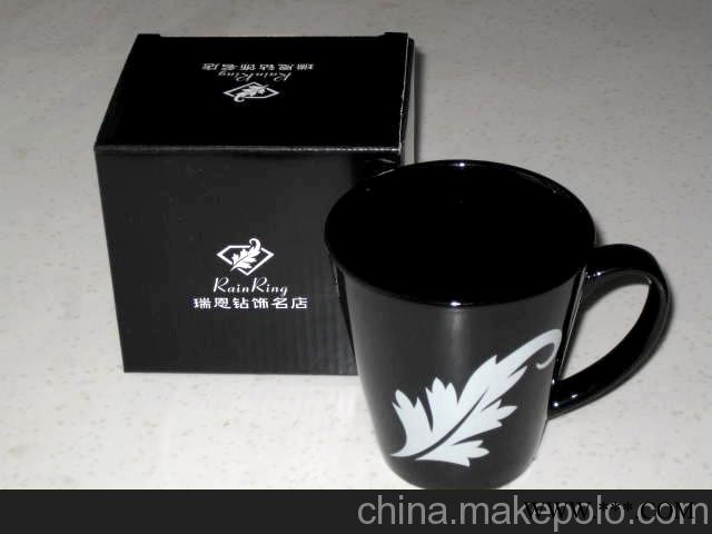 陶瓷色釉杯.黑色釉杯 杯子 色釉马克杯 广告杯图1