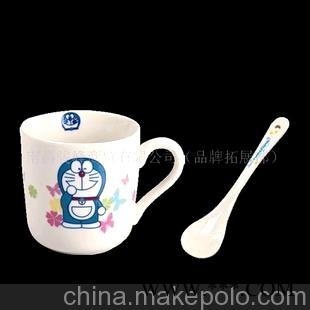 哆啦A梦欢乐马克杯 马克杯勺组 机器猫杯子