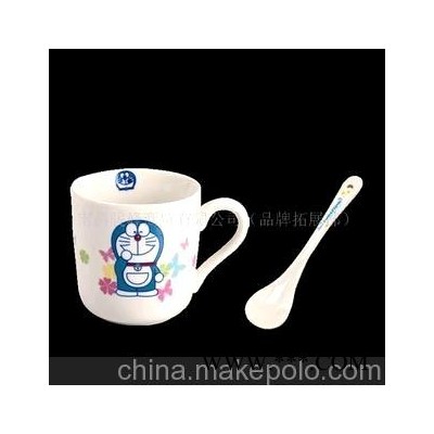 哆啦A梦欢乐马克杯 马克杯勺组 机器猫杯子