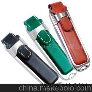 工厂供应真皮皮套U盘 手带U盘 广告U盘 礼品U盘图1