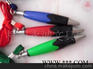 按动圆珠笔 ， 挂绳广告笔