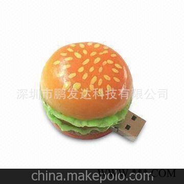 特价硅胶U盘，汉堡包U盘，面包U盘，个性创意U盘，广告U盘