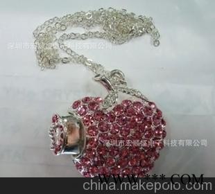 诚信厂家 品质保障 供应高档镶钻U盘 礼品广告U盘 珠宝U盘图1