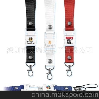挂绳U盘 挂链USB DISK 礼品U盘 upan促销U盘 广告U盘图2