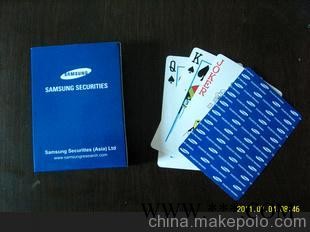专业定做三星产品烫金广告扑克图1
