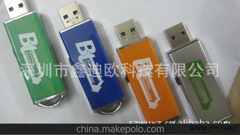 厂家供应热销时尚U盘 新款U盘 礼品u盘 广告U盘 新款推拉U盘图2