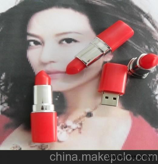 供应口红U盘、化妆品促销U盘、广告U盘图1