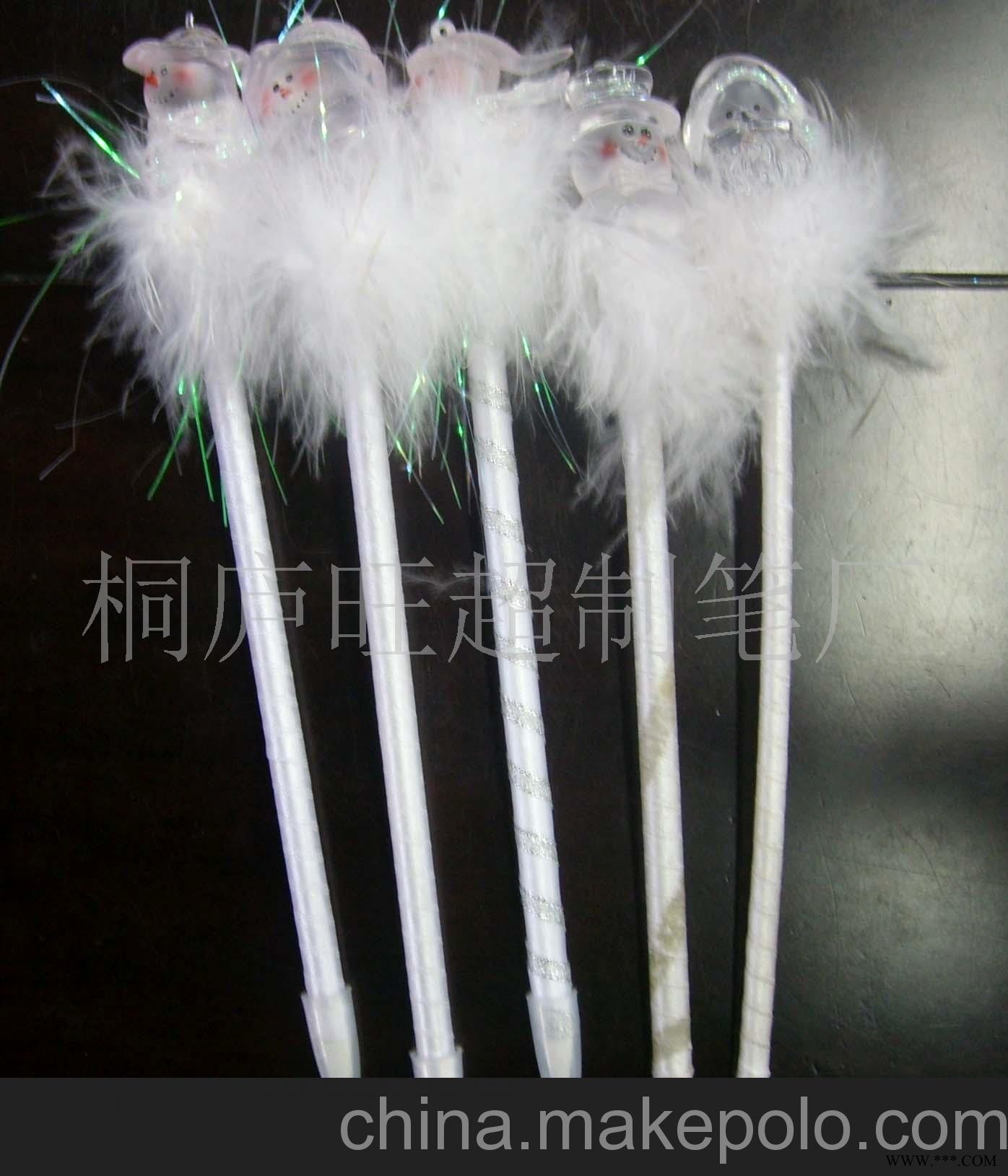 圣诞笔，羽毛笔，礼品笔，广告笔