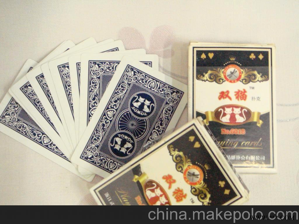 6018升级采用全新中华纸双猫扑克广告扑克图3