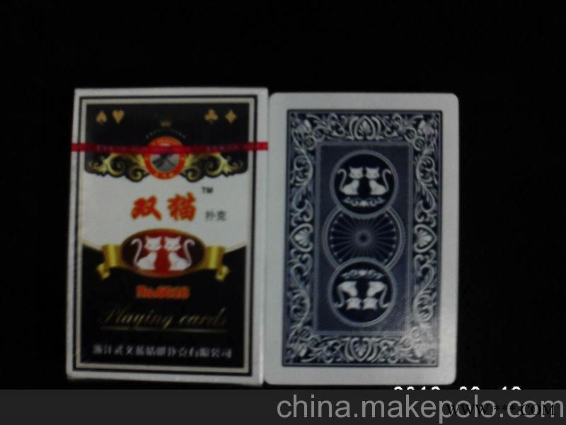 6018升级采用全新中华纸双猫扑克广告扑克图2