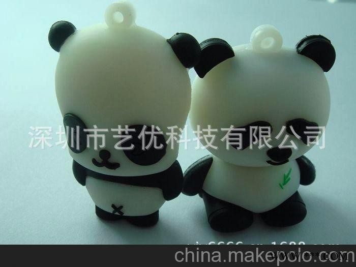 专业生产PVC卡通礼品U盘，软胶公仔广告U盘，软胶U盘图3