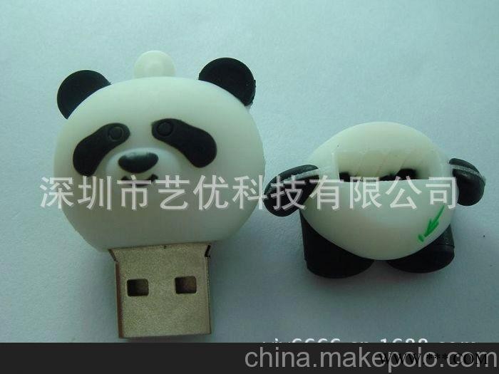 专业生产PVC卡通礼品U盘，软胶公仔广告U盘，软胶U盘图2
