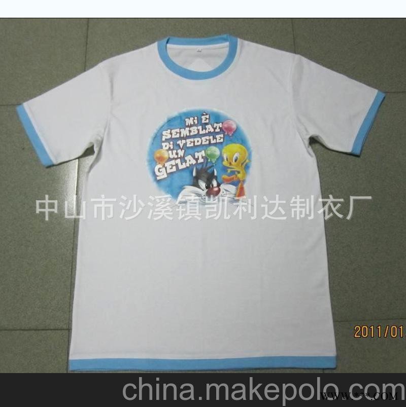 供应外贸男式T恤衫广告衫来图订做图2