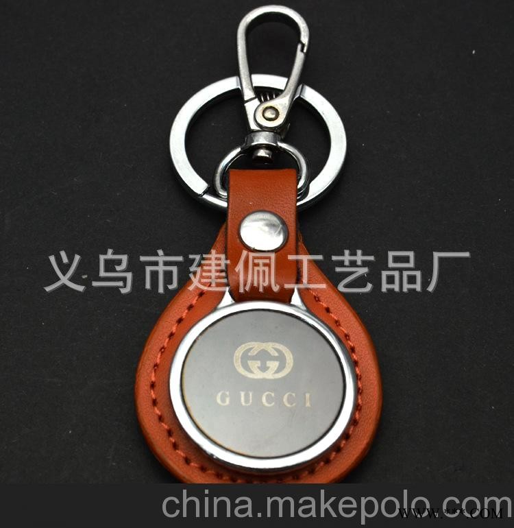 厂家直销皮具钥匙扣 人造革钥匙 PU钥匙扣 广告钥匙扣图2