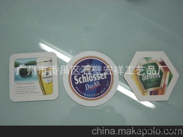 厂家低价订做 广告赠品吸水纸杯垫 Absorb Paper Coaster图2