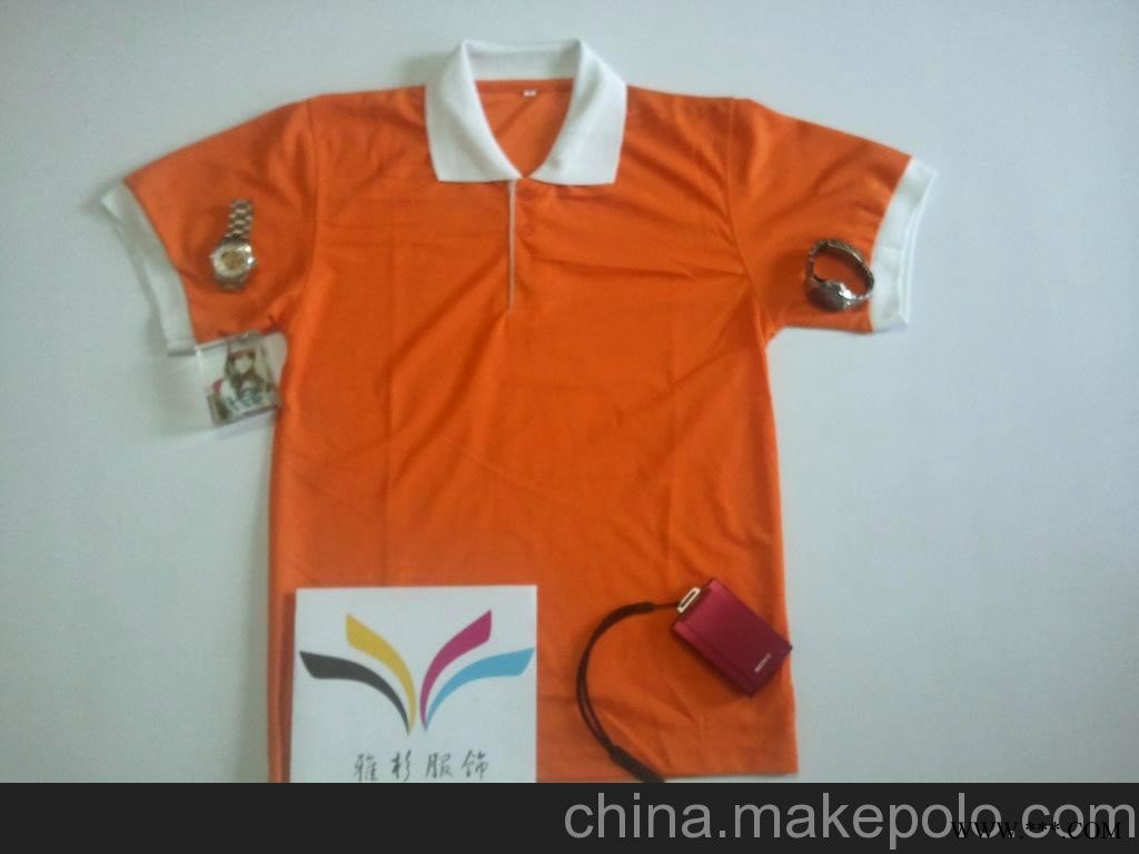 白色涤棉广告Polo衫 广告衫(图)