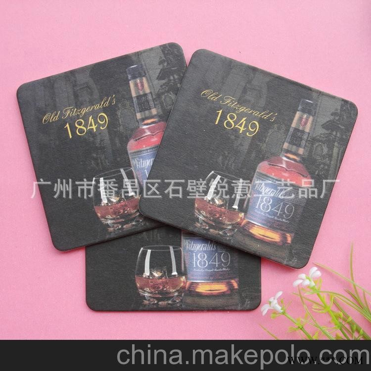 彩色 广告礼品吸水纸杯垫 厂家供应图2