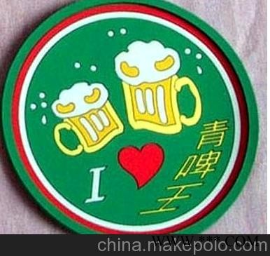 厂家定做 广告LOGO图案隔热杯垫 PVC环保软胶杯垫 广告促销赠品图3