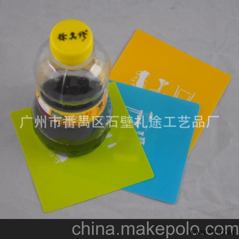 供应--广告促销礼品PP杯垫 定制PP杯垫 PP防水杯垫 PP斜纹杯垫图3
