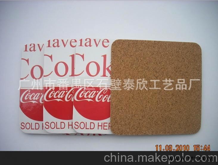 广州杯垫厂家 软木杯垫 灰板纸软木杯垫 广告促销礼品杯垫图3