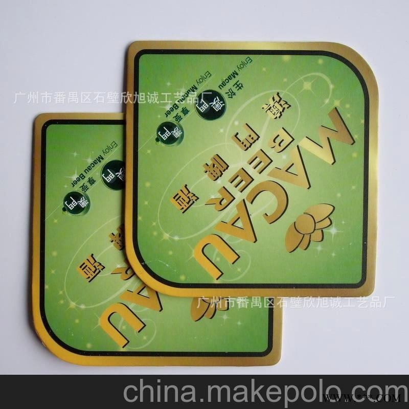 厂家生产广告促销礼品杯垫 不规则型吸水纸杯垫 彩色印刷杯垫图3