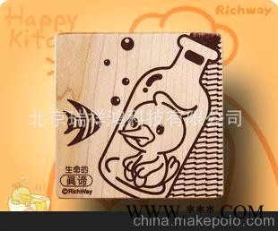 广告促销礼品 瑞鹊卡通木质杯垫