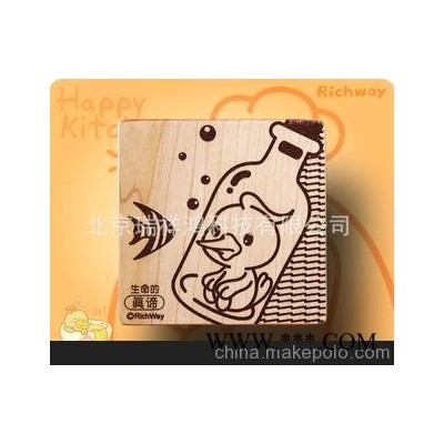广告促销礼品 瑞鹊卡通木质杯垫
