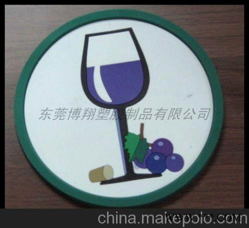 pvc杯垫直销  可设计logo 广告促销杯垫图4