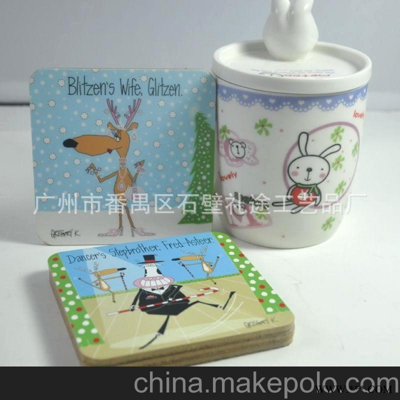 杯垫厂家 专业生产广告促销礼品MDF杯垫 中纤板杯垫图6