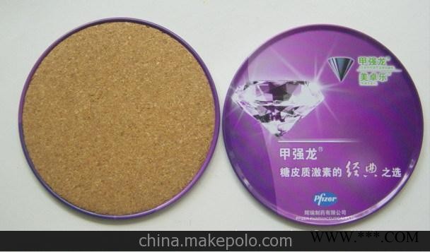 广告促销礼品 供应海贼王马口铁杯垫，水松木杯垫图2