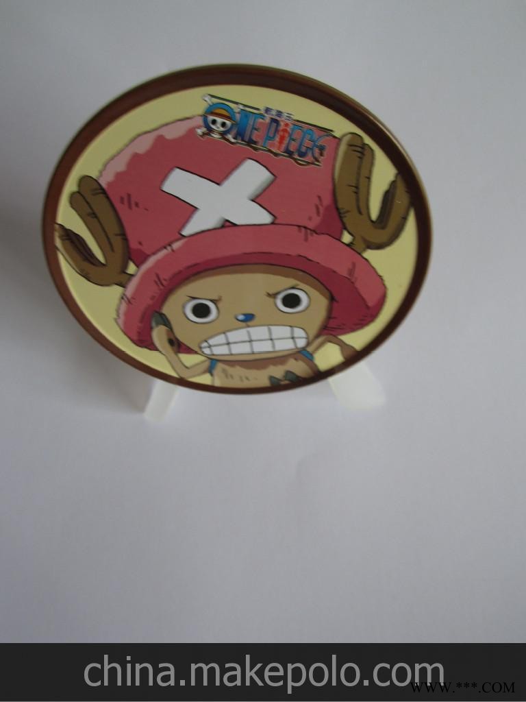 广告促销礼品 供应海贼王马口铁杯垫，水松木杯垫图3