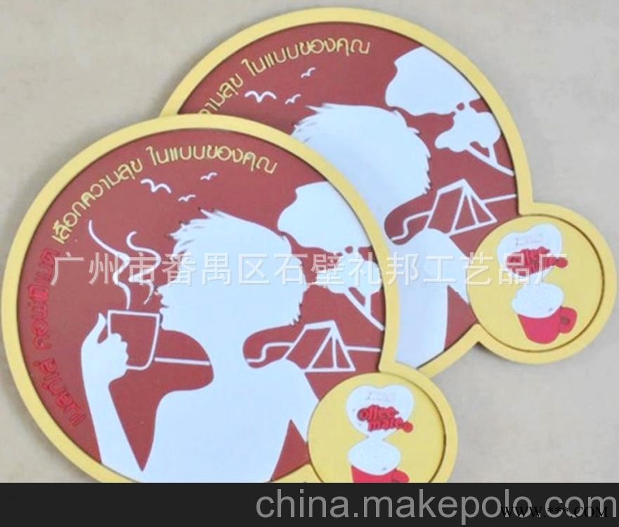 厂家生产 广告促销礼品杯垫 pvc软胶杯垫 点胶杯垫 卡通杯垫图3
