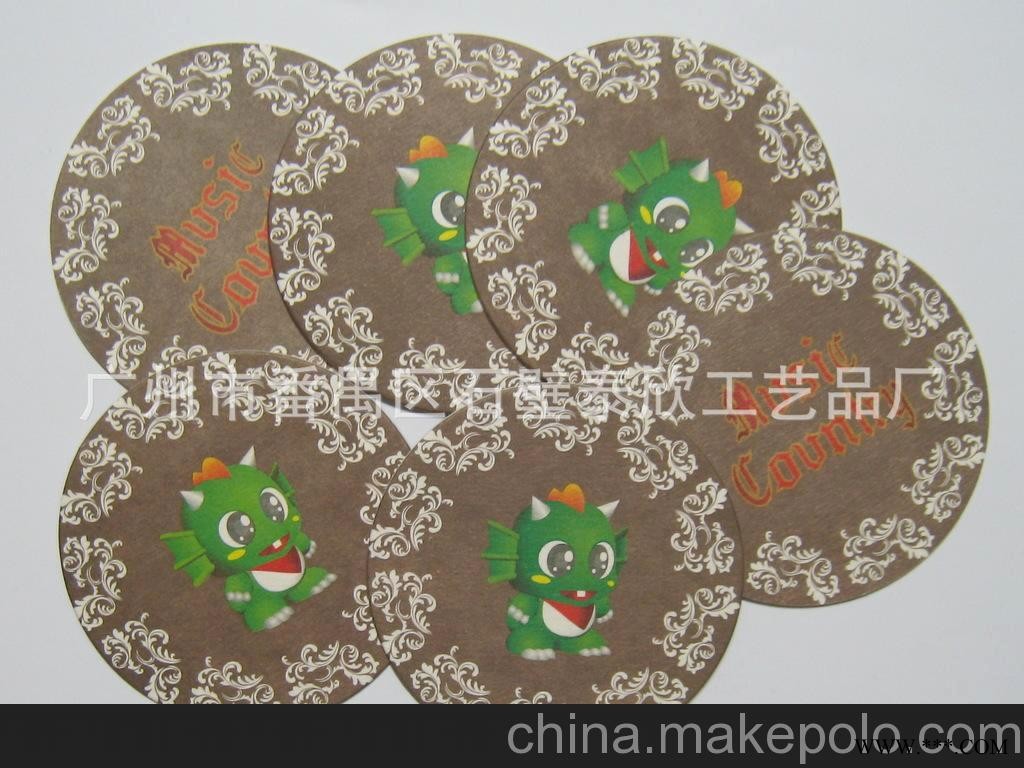 厂家专业生产订做 吸水纸杯垫 卡通杯垫 广告促销礼品杯垫图3