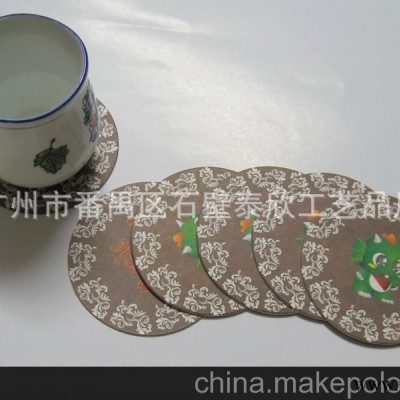 厂家专业生产订做 吸水纸杯垫 卡通杯垫 广告促销礼品杯垫