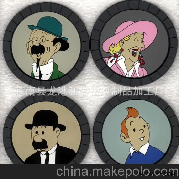 厂家直供pvc软胶杯垫广告促销杯垫创意pvc杯垫软胶杯垫图1