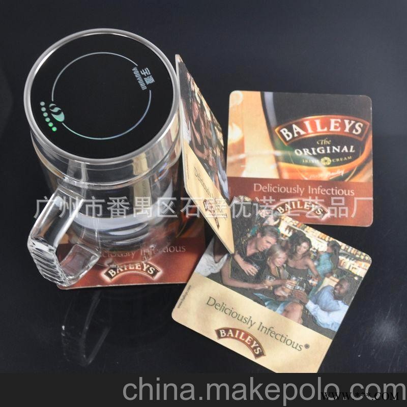 广告促销礼品 精美印刷 可反复使用吸水纸杯垫图3