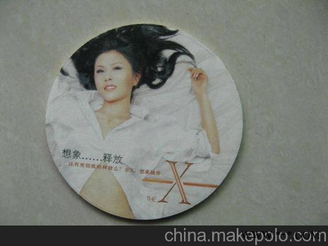 颇非特供应 X 广告美女图案 广告促销 效果显著 吸水纸杯垫图2