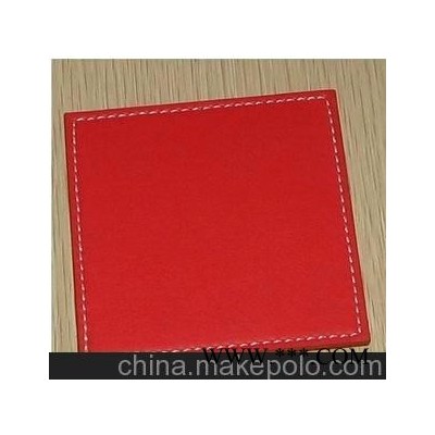 供应皮革杯垫 广告促销杯垫 皮制杯垫（PU PVC）