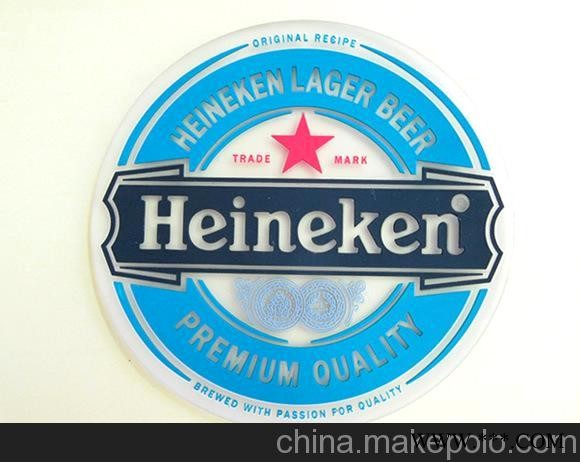 创意家庭餐具垫，高级酒吧KTV吧台垫，变色魔术广告促销杯垫图1